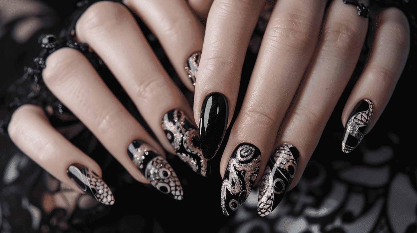 Gothic Glam: Achieve Spellbinding Dark Academia Nails at Home