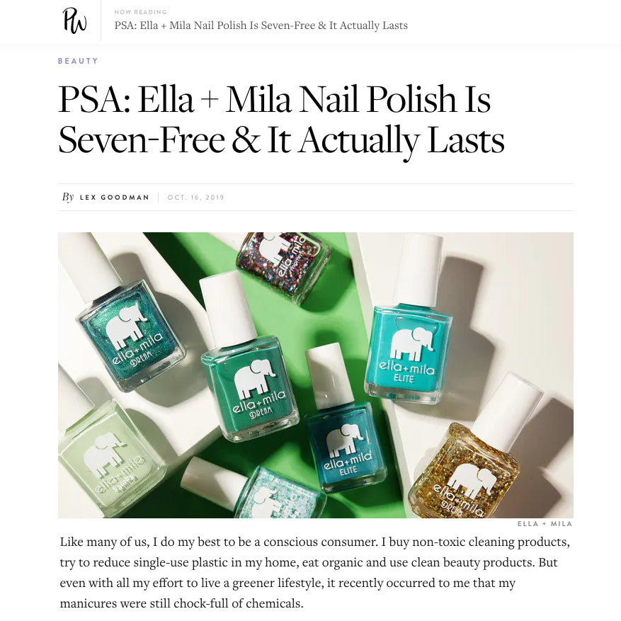 PSA: Ella + Mila Nail Polish Is Seven-Free & It Actually Lasts