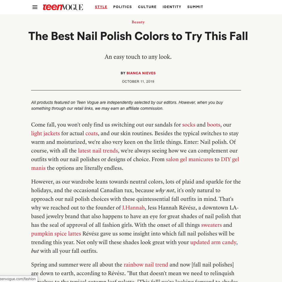 The Best Nail Polish Colors to Try This Fall