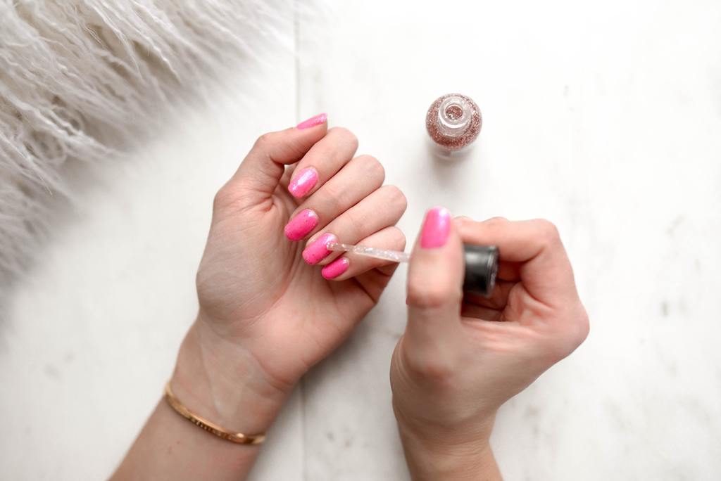 pink nail polish