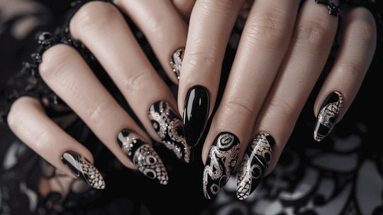 Gothic Glam: Achieve Spellbinding Dark Academia Nails at Home