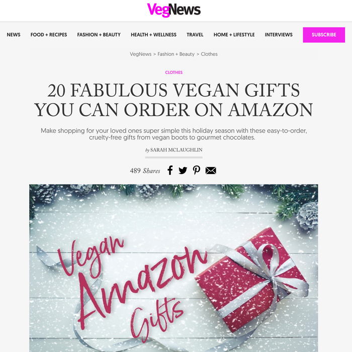 20 FABULOUS VEGAN GIFTS YOU CAN ORDER ON AMAZON