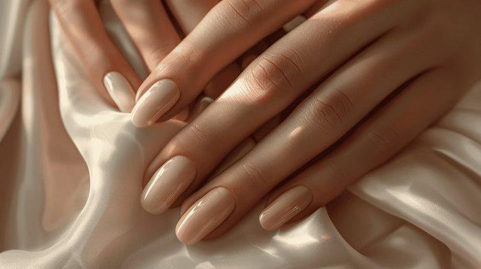 Hailey Bieber's glazed donut nails