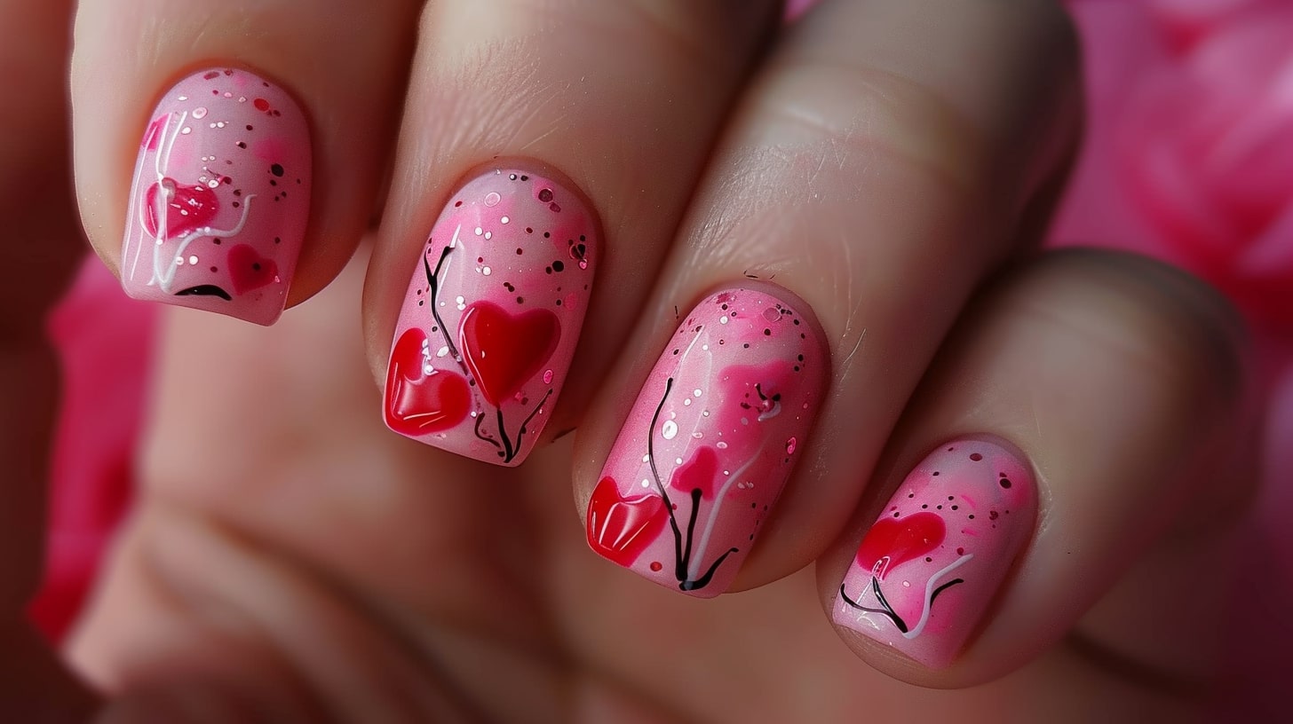 Valentine’s Day nails 