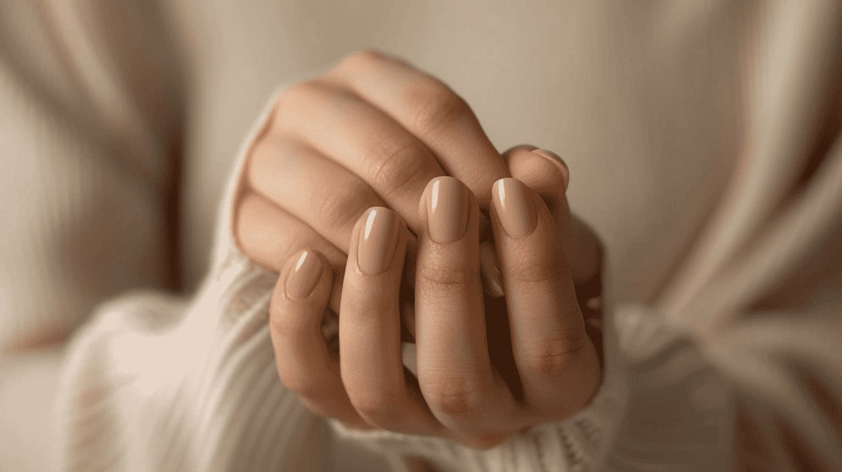 elegant nude nails for work