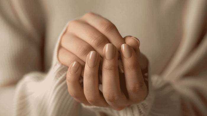 elegant nude nails for work