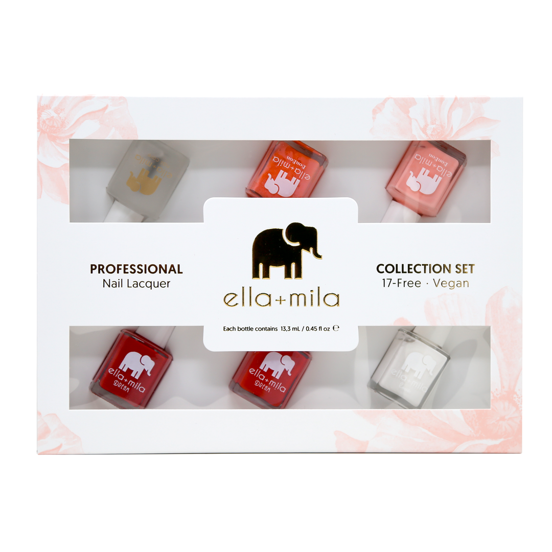 Candy Cane Dreams 6-pack nail polish gift box, front view
