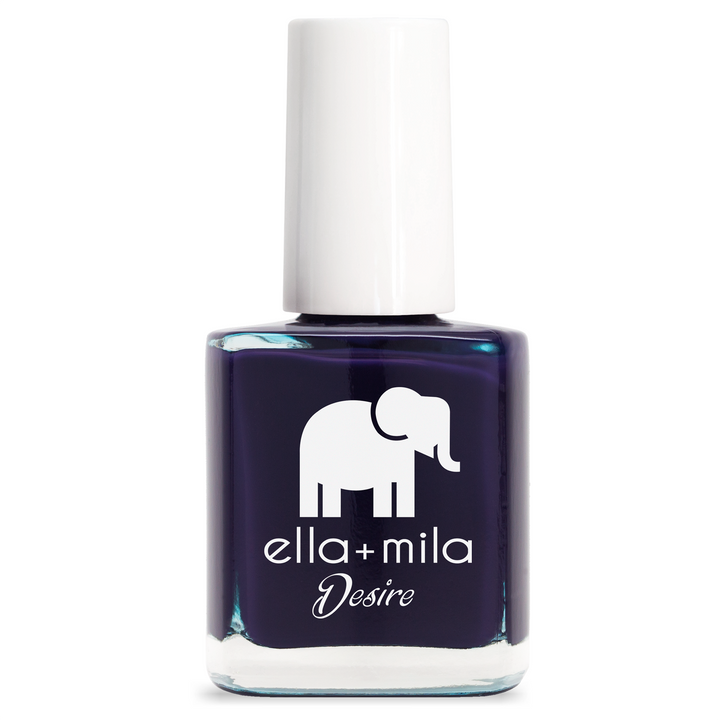 Bite Me deep vampy purple nail polish bottle – ella+mila