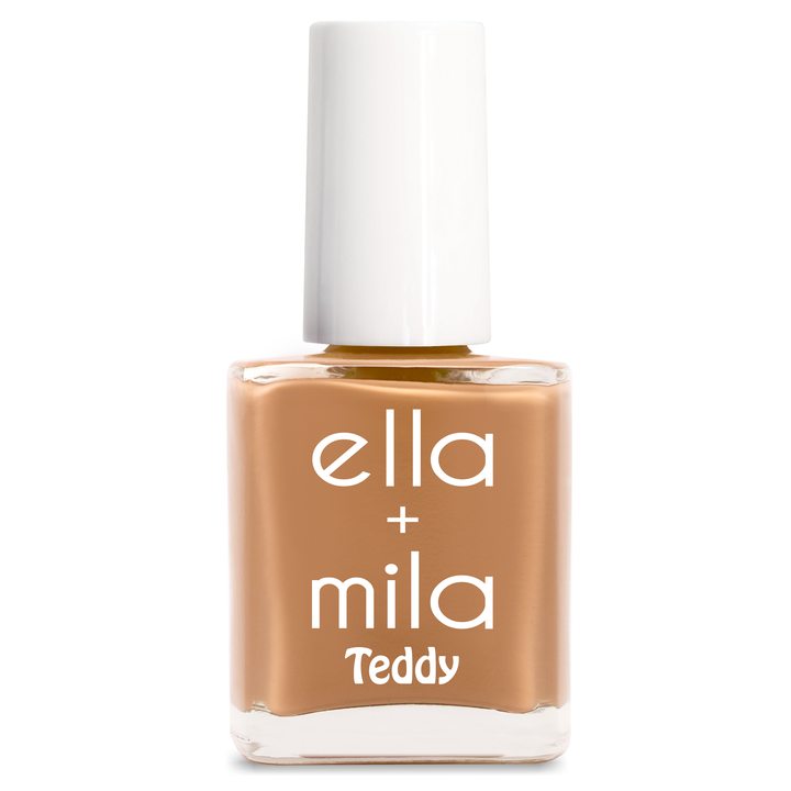 Caramel Cub medium chestnut brown nail polish bottle – ella+mila Teddy