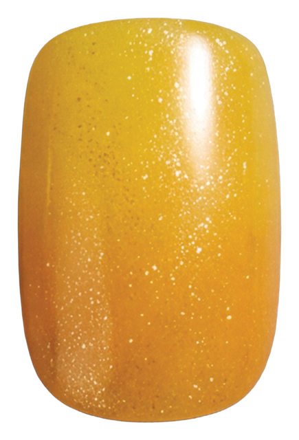 The Sun Will Rise press-on nail, close up