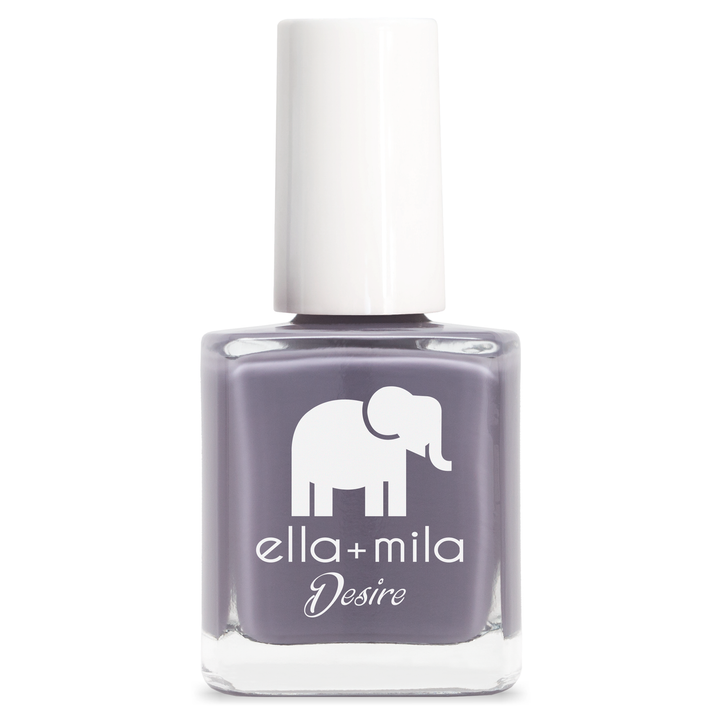 Mauve Over muted grey-purple nail polish bottle – ella+mila
