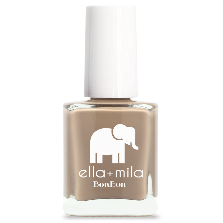 Mocha Dreams soft neutral brown nail polish bottle – ella+mila