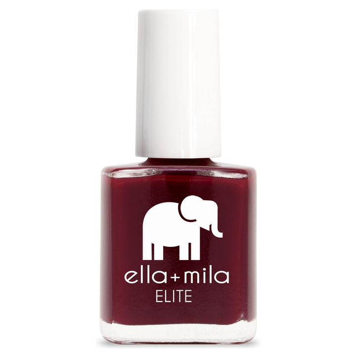 Naughty Not Nice deep ruby red nail polish bottle – ella+mila
