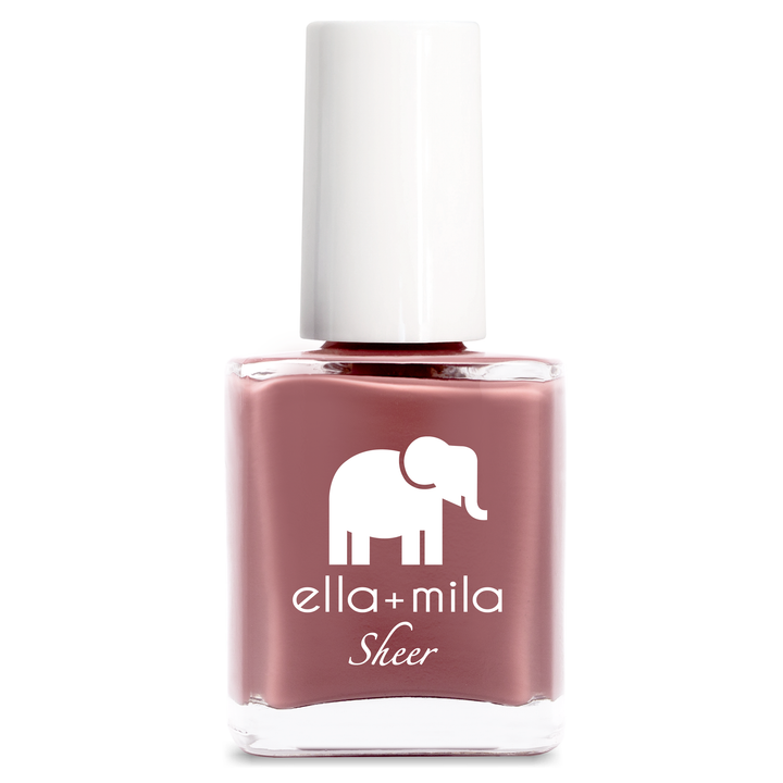 Strong brown mauve tint sheer nail polish bottle – ella+mila Sheer
