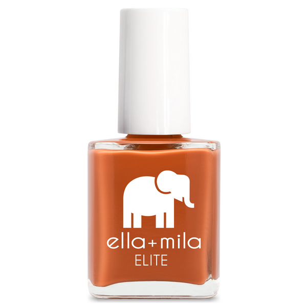 Soft burnt red-orange nail polish - Sunset Escape - ella+mila