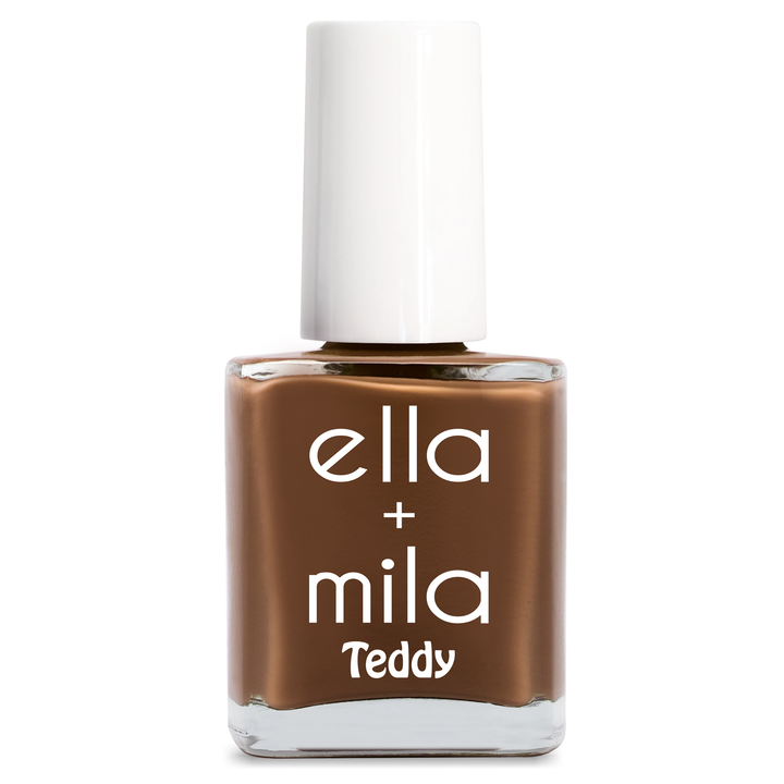 The Snuggle is Real cocoa brown nail polish bottle – ella+mila Teddy