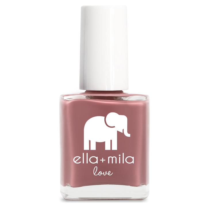 Til Forever pink brown rosy mauve nail polish bottle – ella+mila Love