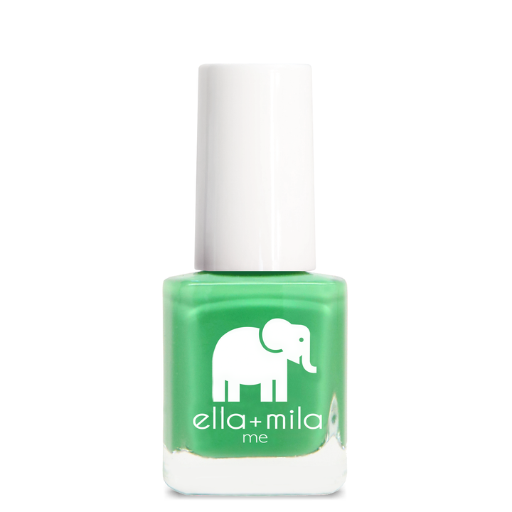 Tropical Jungle soft clover green nail polish bottle – ella+mila