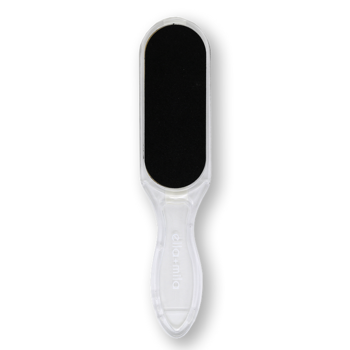 Dual-sided foot file with clear handle – ella+mila Scrapper