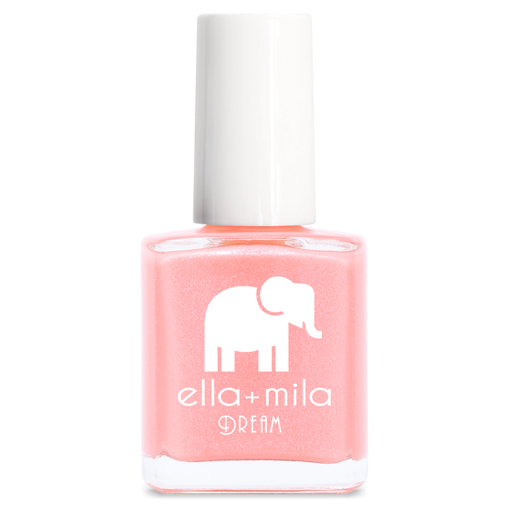 Glisten to Me shimmery pale pink nail polish bottle – ella+mila Dream