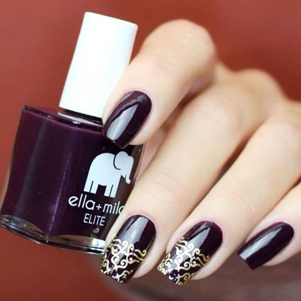 Dark black-ish purple nail polish - Little Plum Dress - ella+mila Dark black-ish purple nail polish - Little Plum Dress - ella+mila