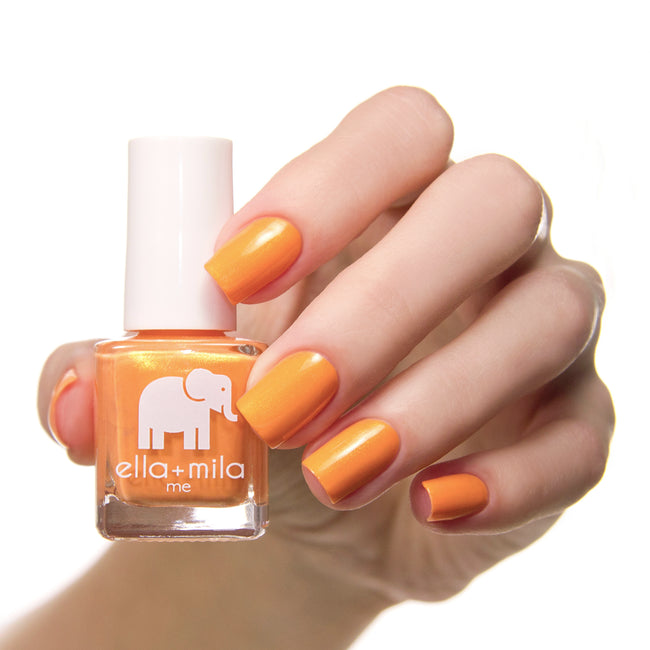 ★MANGOMANYPLEASE★ ARLO TENCEL ONE PIECE (2colors) Creamy orange with slight shimmer nail polish - Mango Pop