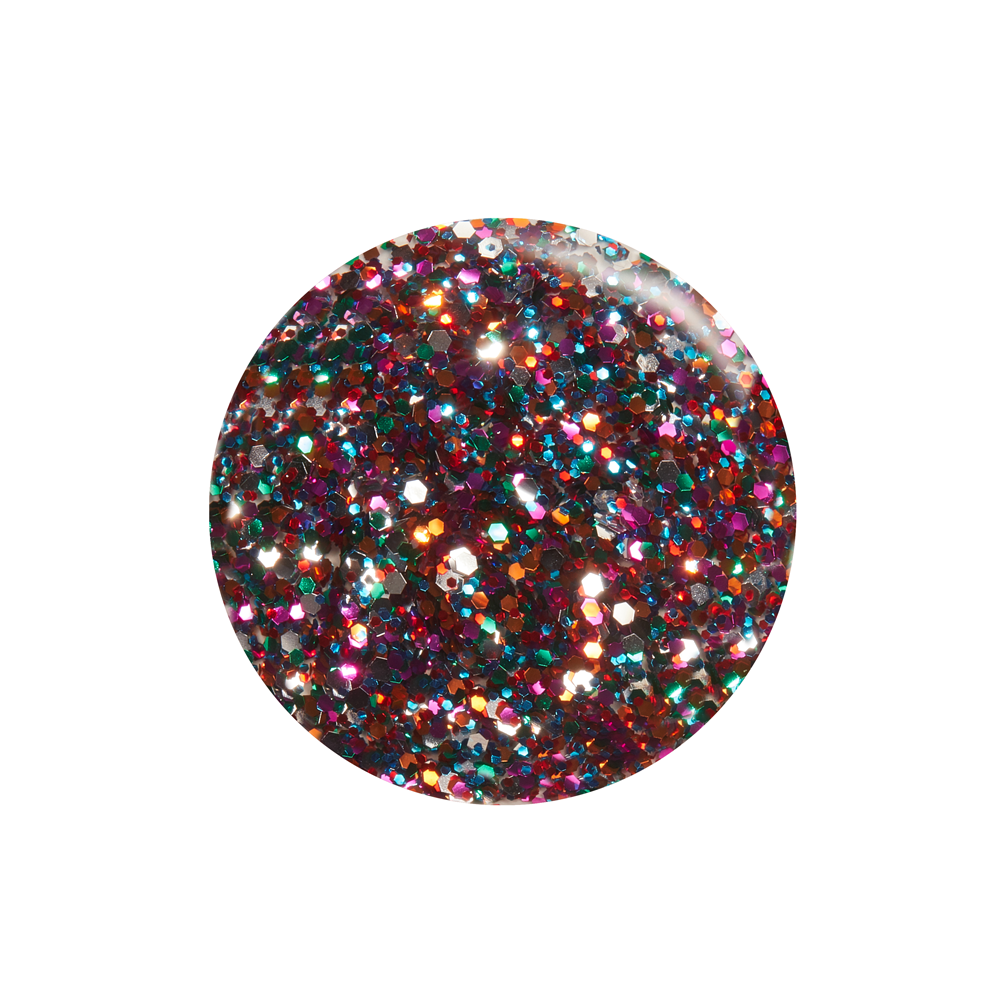 Party in a Bottle colorful glitter nail polish color swatch