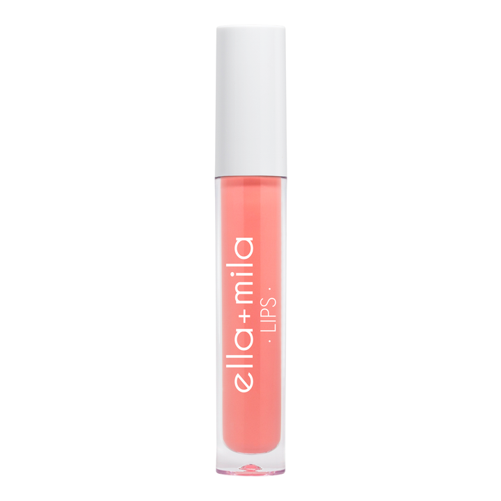 Strapless peach coral lip gloss tube – ella+mila Lips