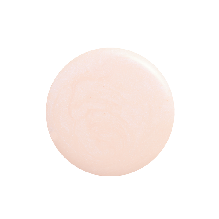 Stuck On You soft iridescent pink nail polish color swatch
