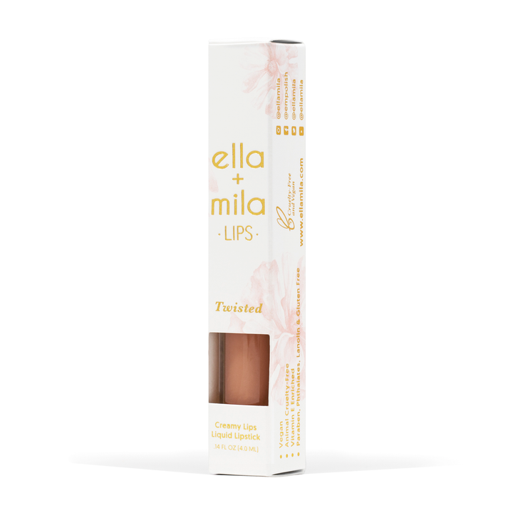 Twisted liquid lipstick with its retail box